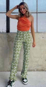 Green Floral Pants