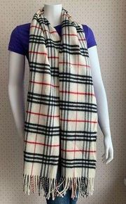 Burberry  Wide Oversized Plaid Check Cashmere Scarf PW8