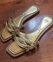 Gold Metallic sandals