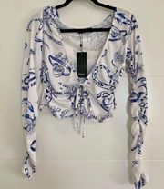 Printed Tie Top