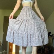 Floral midi Skirt