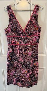 SIGRID OLSEN Spring Dress Pink and Brown Sleeveless size 8