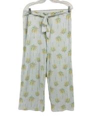 Zenista Womens Palm Print Pajama Pants Lounge Large