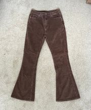 SheIn Brown Corduroy Flare Jeans