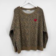 C&C California Leopard Print Sweatshirt Size 2XL Plus Size