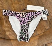 Veronica Beard Lilac Leopard Multicolor Donna Bikini Bottom Size XS