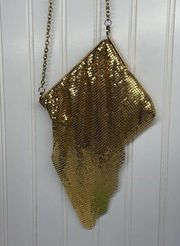 BCBGMAXAZRIA Women's Gold Metal Mesh Purse Shoulder & Crossbody Mini Bag