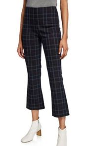 Bailey 44 Marie Check Flare Windowpane Plaid Stretch Minimalist Trousers Slacks