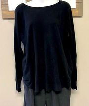 STACCATO Pullover Crewneck Black Tunic Sweater- Medium