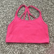 pink sports bra size small