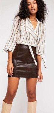 Faux Leather Skirt