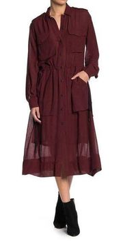 Rag & Bone Oasis Button Down Shirt Dress Deep Current Size XXS