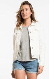 Marine Layer "Gigi" White Jean Jacket Size Medium