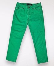 Calvin Klein Skinny Crop Jeans Kelly Green Stretch Mid Rise 4