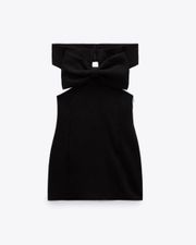 ZARA Bow Tie Black Dress