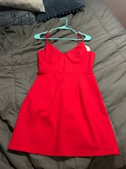 Princess Polly Novella Mini Red Dress 8