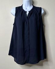 Collective Concepts Navy Blue Sleeveless Blouse Medium