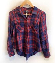 Seven7 plaid button down shirt XS