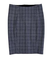 Liverpool Bia Knit Pencil Skirt in Navy Blue Plaid Size 0 Petite