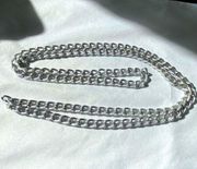 Extra long lightweight large link chain silver color edgy alternative grunge