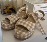 Checkered Platform Sandals