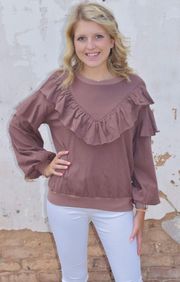 French Ruffle Sweatshirt 