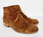 Kork-Ease Giba Ankle Suede Tan Brown Boots Booties Size 8 Women’s