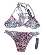 Bikini Set Swim Suit Reversible Peach Sand S