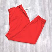 Plus Size Red Paper Bag Jogger Pants 2X