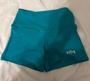 Teal Blue Ryder Wear Workout Biker Shorts 