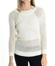 NEW Michael Kors Ivory Open Knit Cut-Out Sweater S