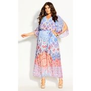 NWT City Chic Floral Tie Front Cassia Maxi Dress in Cassia Mirror