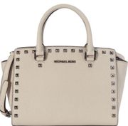 Satchel & Crossbody Selma Studded Off-White & FREE Beauty Bundle Gift! 