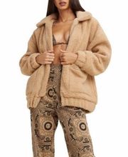 I.AM.GIA Pixie neutral oversized full zip teddy jacket women’s size XS