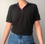 vintage black polo collar shirt