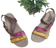 L'ARTISTE SPRING STEP Women's 38 8 Novato Leather Multicolor Sandal Shoes