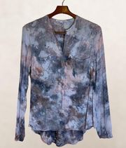 tie dye long sleeve button down shirt tie dye S