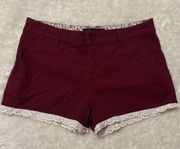 🌸(3/$20) Coquette lace trim mini shorts