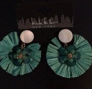 Nicole Miller Mother of pearl and green  earrings