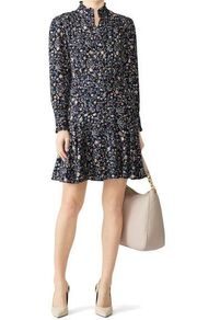 REBECCA TAYLOR Women's Long Sleeve Viviana Garden Floral Print Mini Dress Size 8