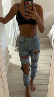 Ripped Boyfriend Jeans