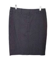 Sharagano Black Polka Dot Pencil Skirt Sz 6