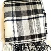 Old Navy Black & Ivory Plaid Scarf