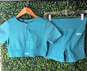 Bo+Tee Blue Matching Set Sz Small