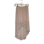 Miss Selfridge Pink Pleated High Low Skirt