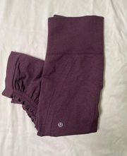 Lululemon Ebb And Flow Ruched Crop Legging | Plum Purple | Size 4