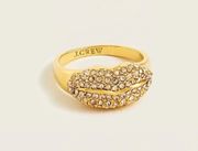 Kiss Pavé Gold Ring (size 8)