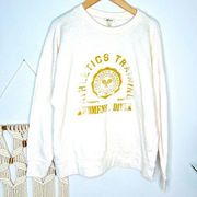 Style & Co Sweatshirt Top Tennis Vintage Style Graphic Crewneck