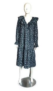 NWT Who What Wear Black and Blue Tossed Bud Dress