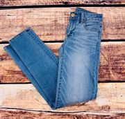 American Eagle  Women Mid Rise Skinny Jeans Size 0R Light Wash Stretch Denim